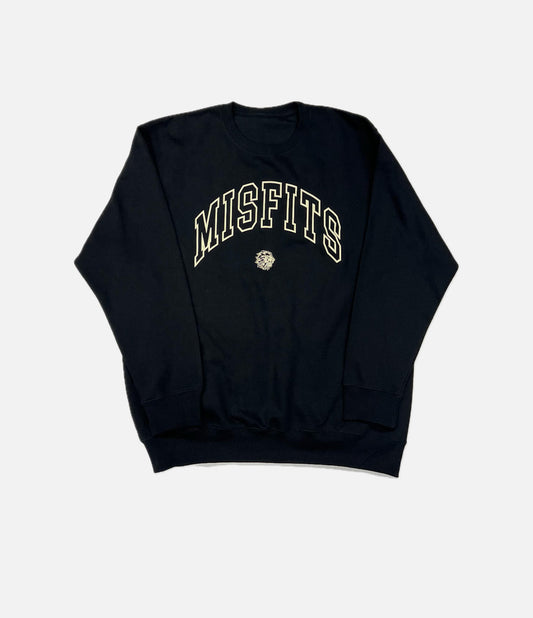 MISFITS UNIVERSITY CREWNECK BLACK